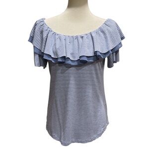 Hem & Thread Off-the-Shoulder Ruffled Top Size Large New